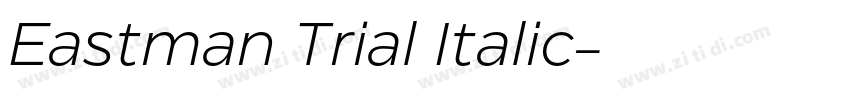 Eastman Trial Italic字体转换